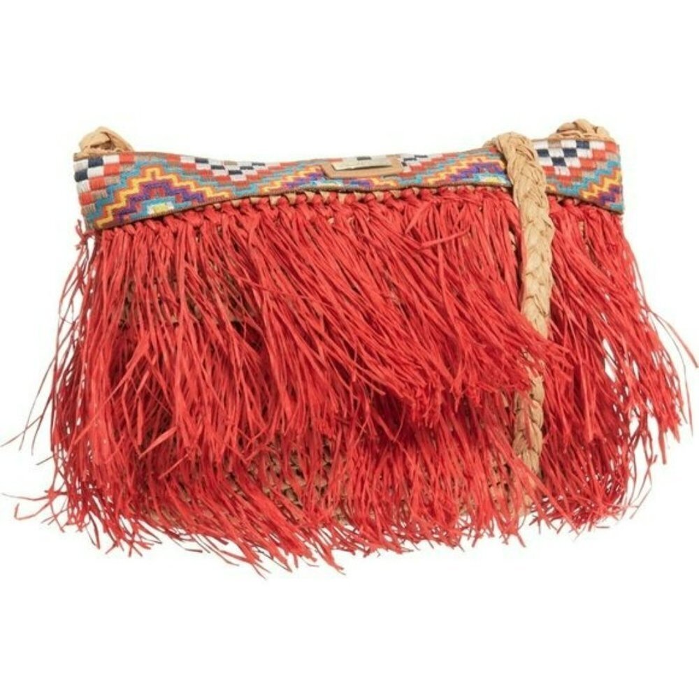 NWT Sun N Sand Boho Paper Straw Crossbody Bag